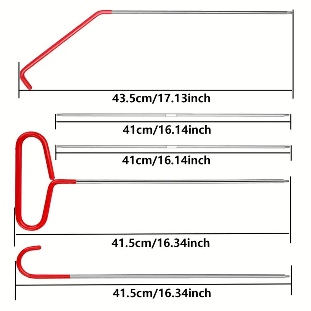 【FathersDayGift】25pcs door repair manual tools, durable wedge pump locksmith thickening kit air cushion long-distance gripping tool set, equipped with long-distance gripper and air wedge pump, suitable for car disassembly tool set (red)