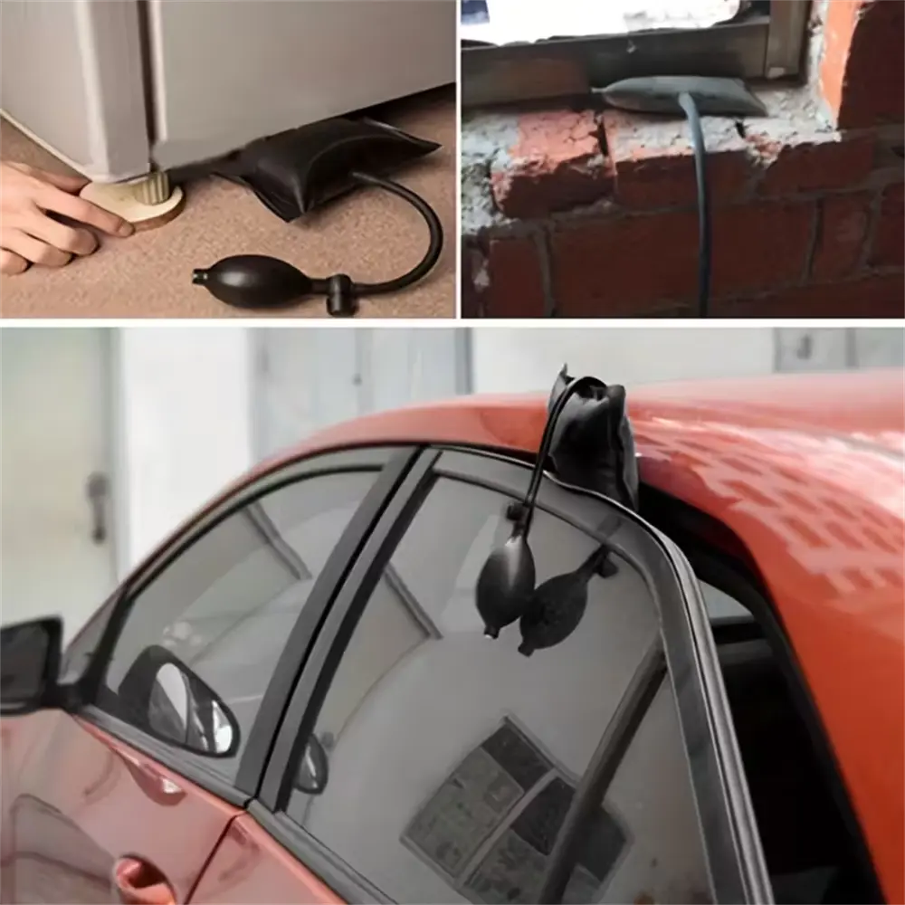 【FathersDayGift】25pcs door repair manual tools, durable wedge pump locksmith thickening kit air cushion long-distance gripping tool set, equipped with long-distance gripper and air wedge pump, suitable for car disassembly tool set (red)
